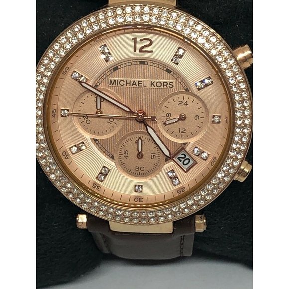 Michael Kors MK5538 Women Brown Leather Analog Ros main image 9